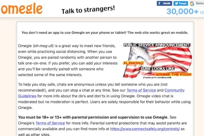 Omegle sex chat